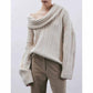 Irregular loose sleeves knitted sweater