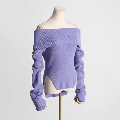 Women's Knit Top Off-Shoulder Sweater