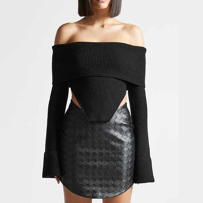 Women's Knit Top Off-Shoulder Sweater