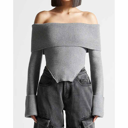 Women's Knit Top Off-Shoulder Sweater