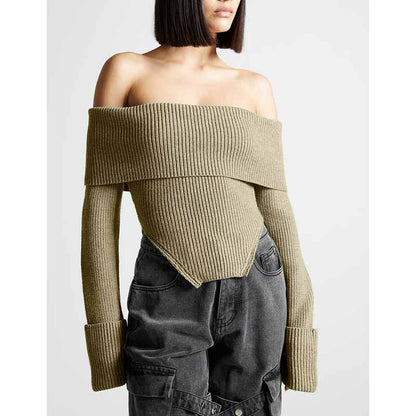 Women's Knit Top Off-Shoulder Sweater