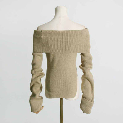 Women's Knit Top Off-Shoulder Sweater