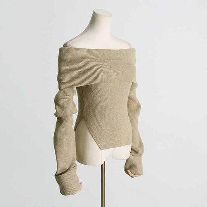 Women's Knit Top Off-Shoulder Sweater