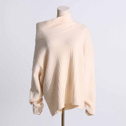 Irregular loose sleeves knitted sweater