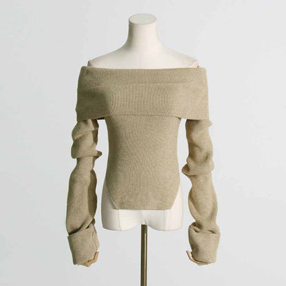 Women's Knit Top Off-Shoulder Sweater