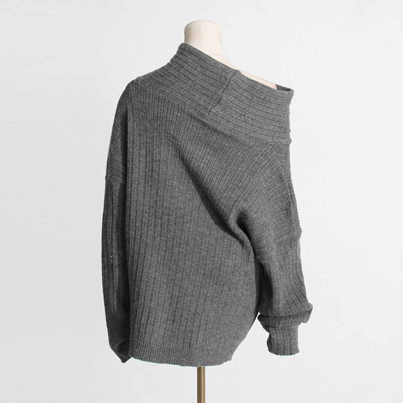 Irregular loose sleeves knitted sweater