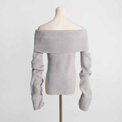 Women's Knit Top Off-Shoulder Sweater