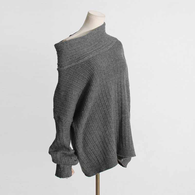 Irregular loose sleeves knitted sweater