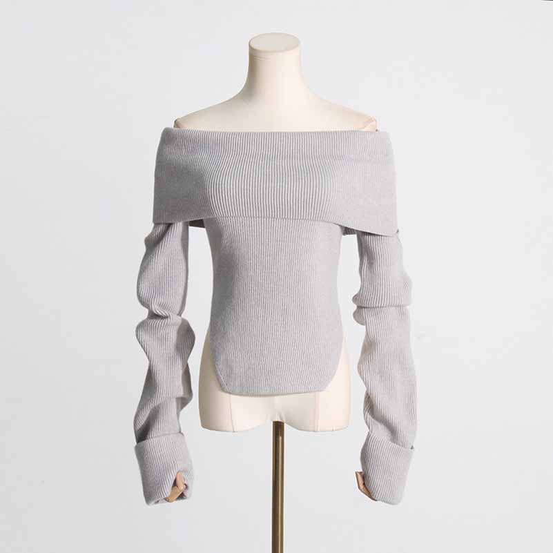Women's Knit Top Off-Shoulder Sweater