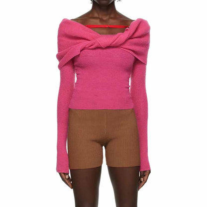 Women's Off-Shoulder Knitted Top