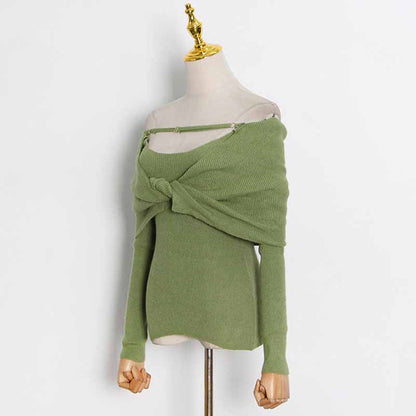 Women's Off-Shoulder Knitted Top