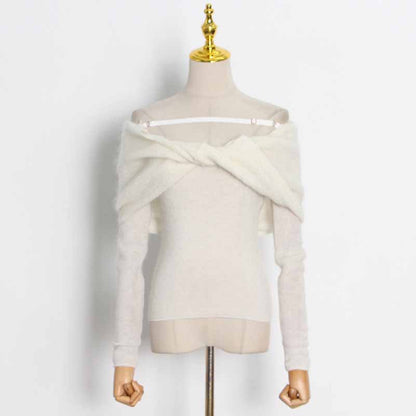 Women's Off-Shoulder Knitted Top