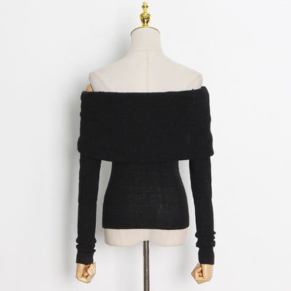 Women's Off-Shoulder Knitted Top