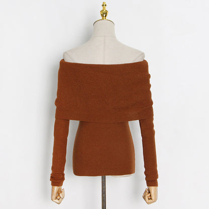 Women's Off-Shoulder Knitted Top