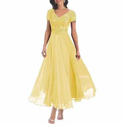 Elegant Lace Mother of the Bride Dress with Sleeves