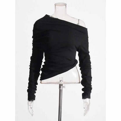 Women's Asymmetric Ribbed Top