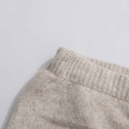 Cozy three piece women's sweater set featuring soft fabric and comfortable waistband