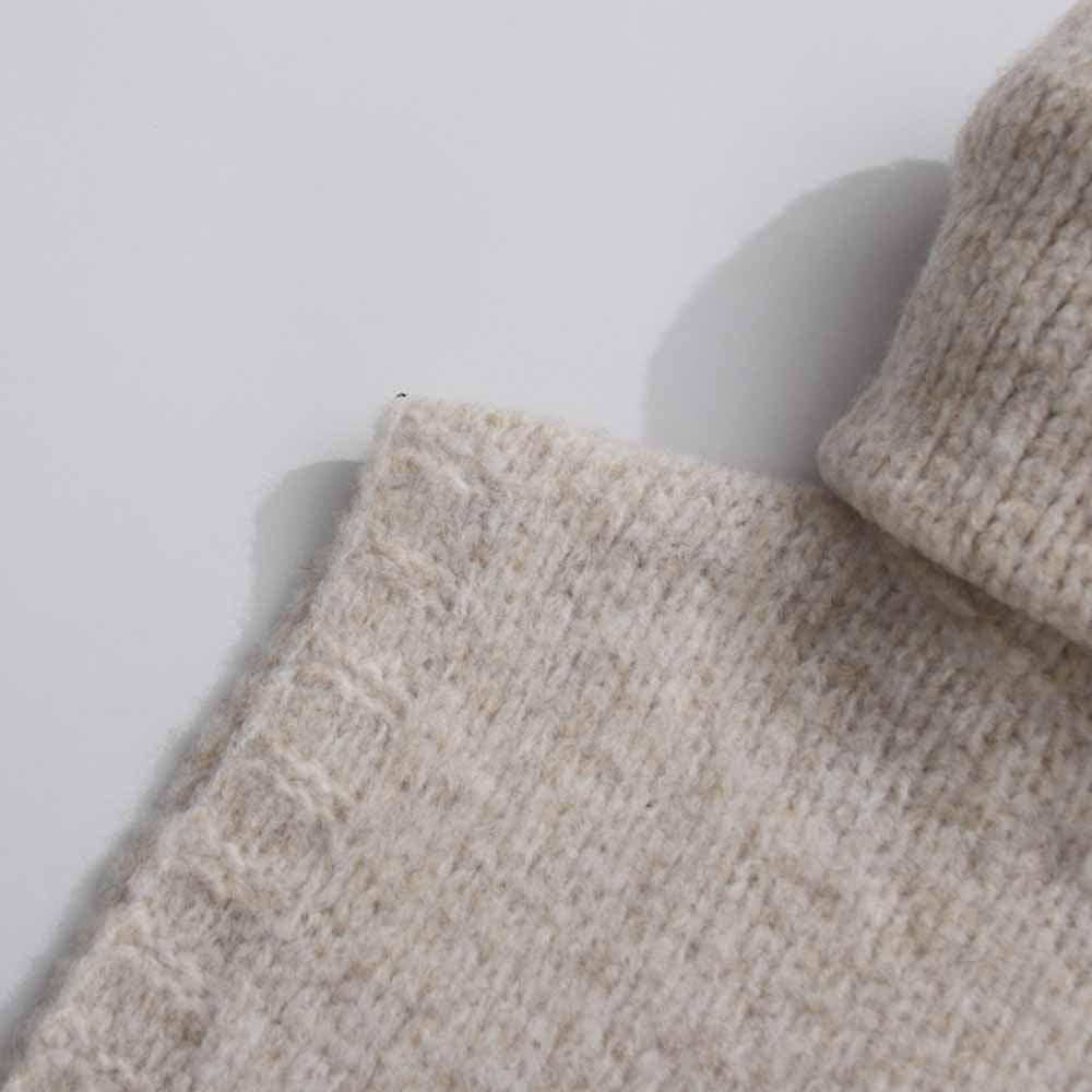 SD Dresscode women's three piece women's sweater set in soft beige fabric with cozy texture