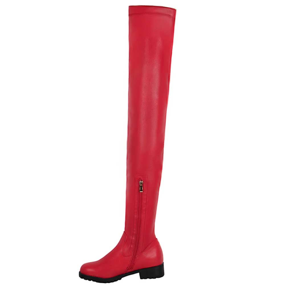 Lady's Extra Long Platform Boots