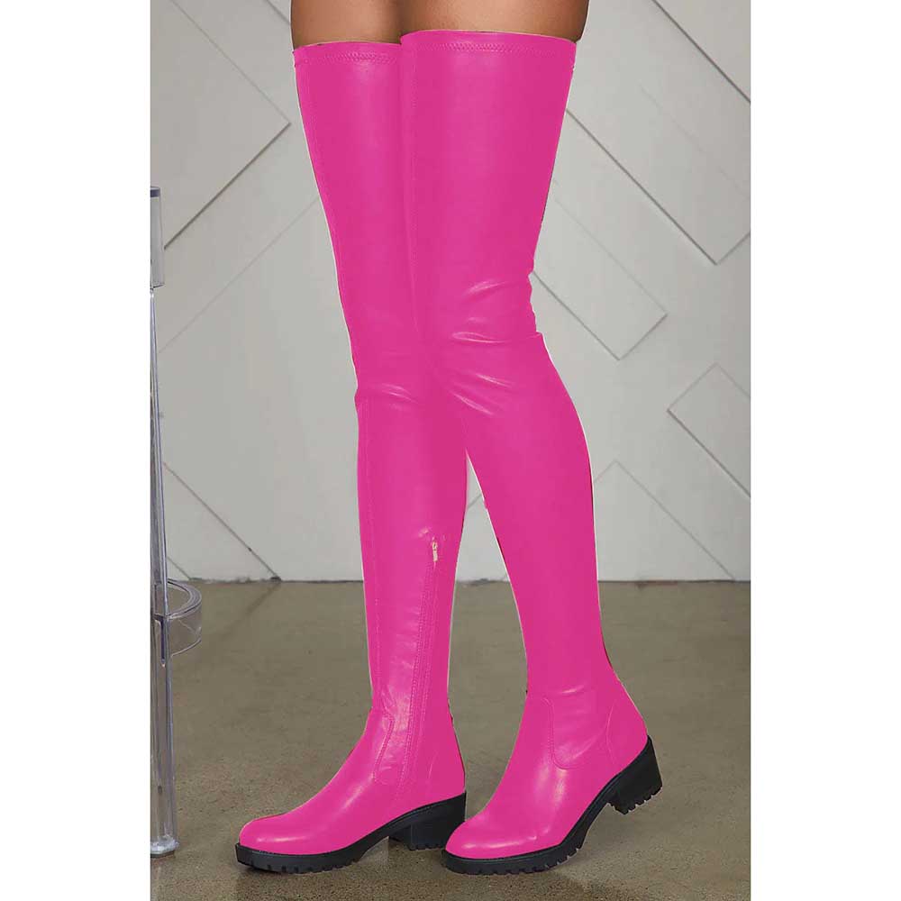 Lady's Extra Long Platform Boots