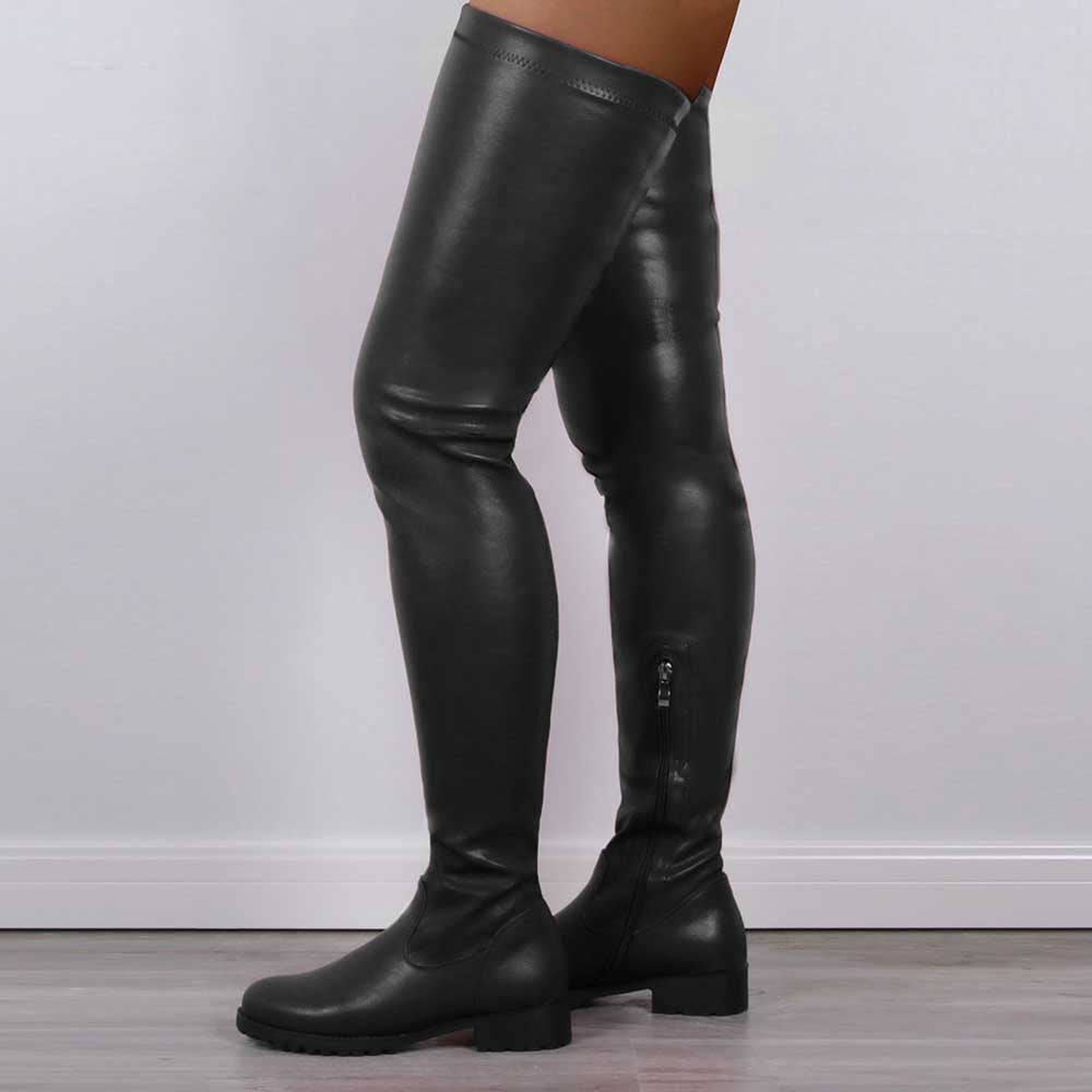 Lady's Extra Long Platform Boots