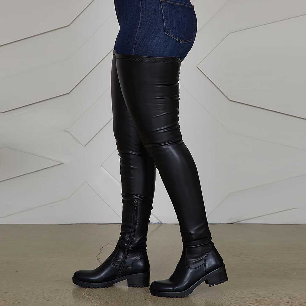 Lady's Extra Long Platform Boots