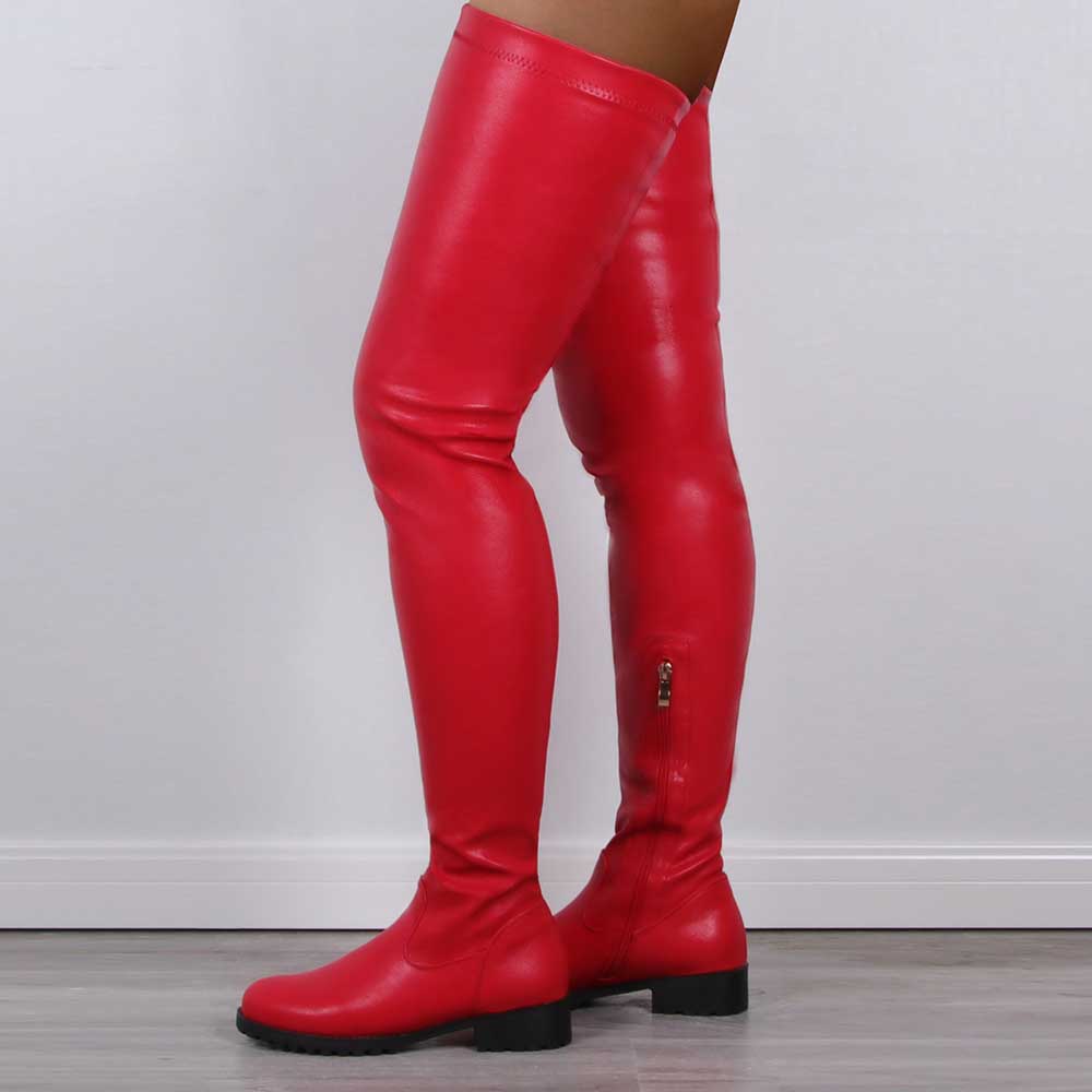 Lady's Extra Long Platform Boots