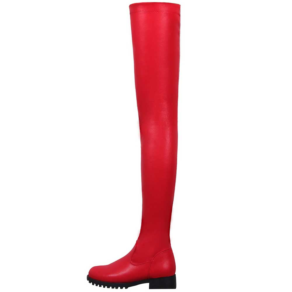 Lady's Extra Long Platform Boots