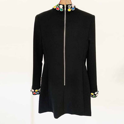 Women's Mini Dress With Beads and Pocket Fashion Dress