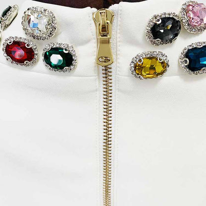 Women's Mini Dress With Beads and Pocket Fashion Dress