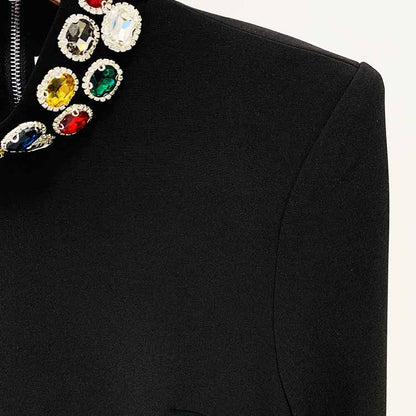 Women's Mini Dress With Beads and Pocket Fashion Dress