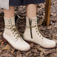 Women's Low Heel Lace-Up Boots