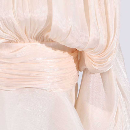 Women's Pleated Ruffle Mini Dress