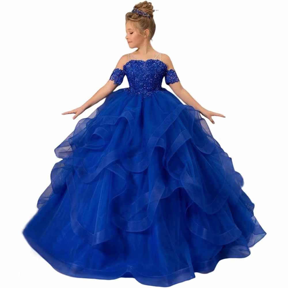 Spagehtti Strap Princess Flower Girl Dresses Applique Tulle Kids Prom – SD Dresscode & Fashiontrends Spagehtti Strap Princess Flower Girl Dresses Applique Tulle Kids Prom – SD Dresscode & Fashiontrends