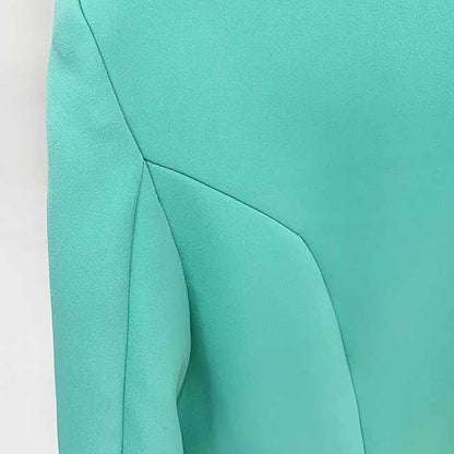 Women's One Button Blazer Dress Back Zip Up Long Sleeve V Neck Bodycon Cocktail Dress