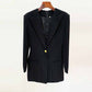 Women's One Button Blazer Dress Back Zip Up Long Sleeve V Neck Bodycon Cocktail Dress