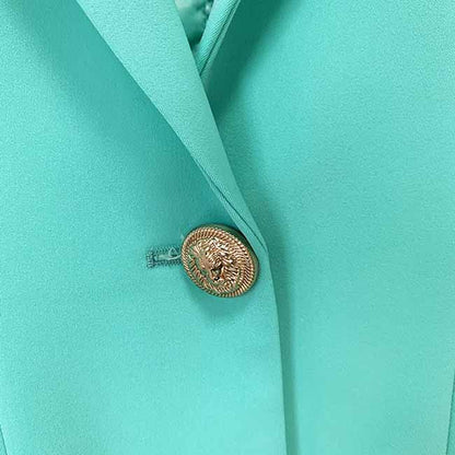 Women's One Button Blazer Dress Back Zip Up Long Sleeve V Neck Bodycon Cocktail Dress