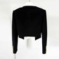 Womne's Crop Jacket 6 Button Black White Blazer