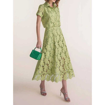 Women's Lace Long Skirt Suit