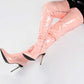 Women Zip Thigh High Over Knee Boots Pointy Toe Stiletto High Heels Party Shoes