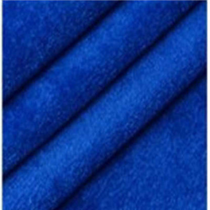 Rich blue fabric showcasing a velvet hooded cape for Halloween by S&DCo, ideal for medieval costumes