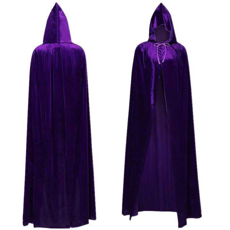 S&DCo. purple velvet hooded cape for Halloween, perfect for adding a classic touch to costumes