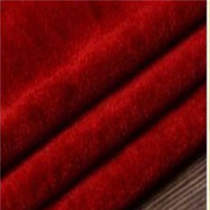 Luxurious red fabric perfect for a velvet hooded cape for Halloween costumes
