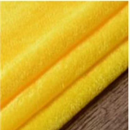 Soft yellow fabric for tailoring a medieval dress or a velvet hooded cape for Halloween