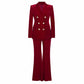 Women's 2pcs Suit Velvet Blazer Pant Set