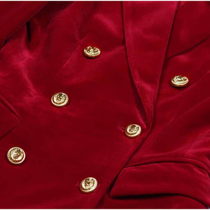 Women's Pantsuit Velvet Blazer Formal Pant Set