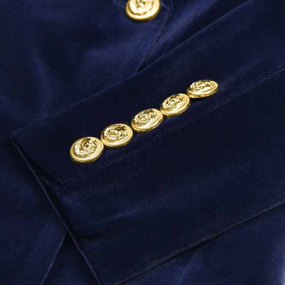 Women's Pantsuit Velvet Blazer Formal Pant Set