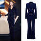 Women's 2pcs Suit Velvet Blazer Pant Set