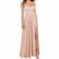 Satin Bridesmaid Dresses Long Spaghetti Strap Prom Dress Evening Gowns