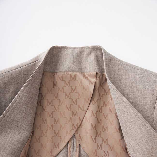 Elegant formal women's vest pantsuit wedding with a stylish collar and detailed inner lining